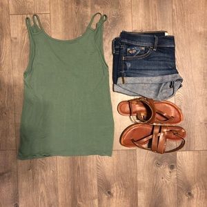 ASOS • Green Top • V Back